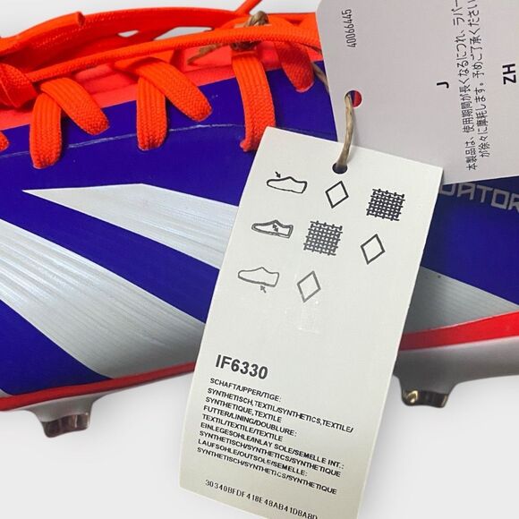 Adidas Predator Pro Elite FG Soccer Cleats Lucid Blue Orange size 10.5 IF6330 - Picture 12 of 12